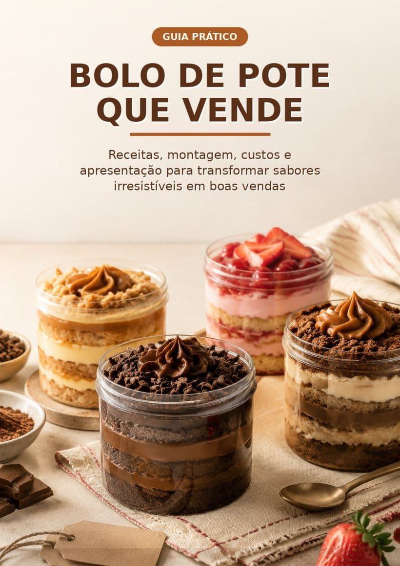 Página 1 do ebook Bolo de Pote que Vende